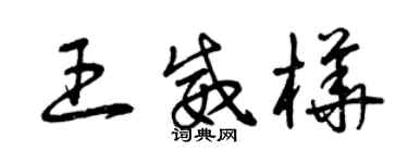 曾慶福王威樺草書個性簽名怎么寫