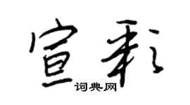 王正良宣彩行書個性簽名怎么寫