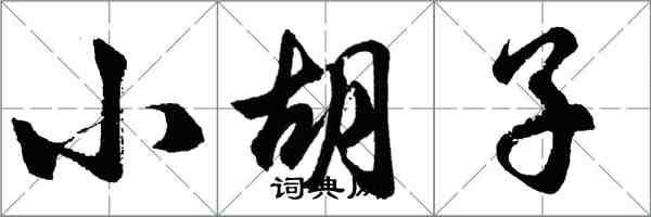 胡問遂小鬍子行書怎么寫