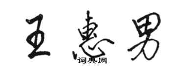 駱恆光王惠男行書個性簽名怎么寫