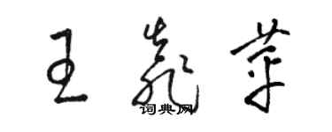 駱恆光王靠苹草書個性簽名怎么寫