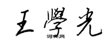 王正良王學光行書個性簽名怎么寫