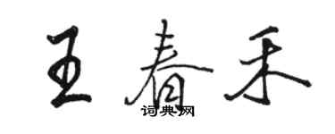 駱恆光王春禾行書個性簽名怎么寫