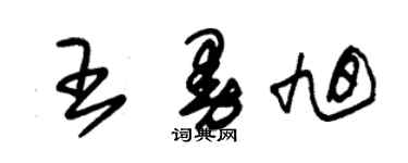 朱錫榮王曼旭草書個性簽名怎么寫