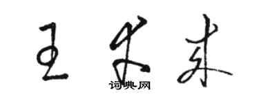 駱恆光王幸來草書個性簽名怎么寫