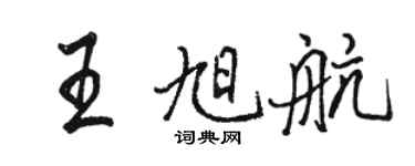 駱恆光王旭航行書個性簽名怎么寫
