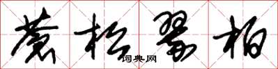 朱錫榮蒼松翠柏草書怎么寫