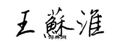 王正良王蘇淮行書個性簽名怎么寫