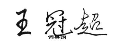 駱恆光王冠超行書個性簽名怎么寫