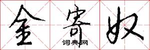 金寄奴怎么寫好看