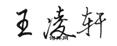 駱恆光王凌軒行書個性簽名怎么寫