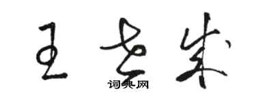 駱恆光王世成草書個性簽名怎么寫