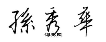 王正良孫秀華行書個性簽名怎么寫