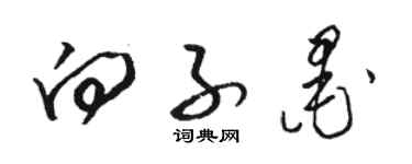 駱恆光向子墨草書個性簽名怎么寫