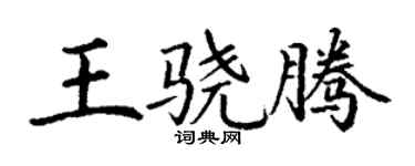 丁謙王驍騰楷書個性簽名怎么寫