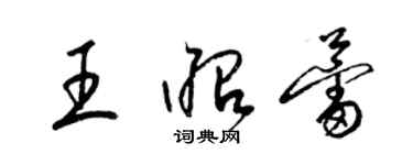 梁錦英王昭蕾草書個性簽名怎么寫