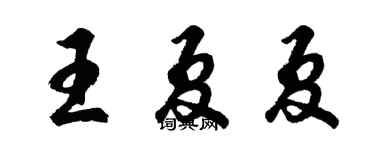 胡問遂王夏夏行書個性簽名怎么寫