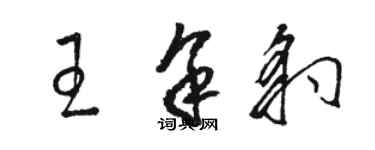 駱恆光王余豹草書個性簽名怎么寫