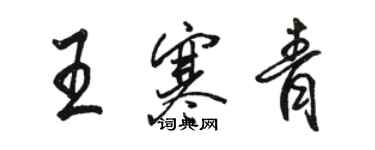 駱恆光王寒青行書個性簽名怎么寫