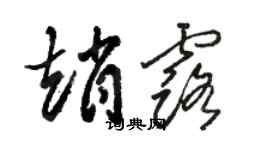 駱恆光趙露草書個性簽名怎么寫