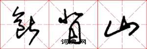 朱錫榮斷背山草書怎么寫