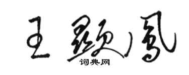 駱恆光王顯鳳草書個性簽名怎么寫