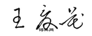 駱恆光王夏花草書個性簽名怎么寫