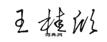 駱恆光王桂欣草書個性簽名怎么寫