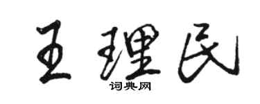 駱恆光王理民行書個性簽名怎么寫