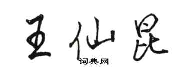 駱恆光王仙昆行書個性簽名怎么寫