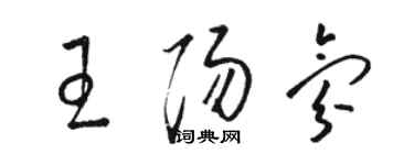 駱恆光王陽氛草書個性簽名怎么寫