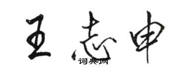 駱恆光王志申行書個性簽名怎么寫