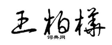 曾慶福王柏樺草書個性簽名怎么寫