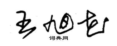 朱錫榮王旭花草書個性簽名怎么寫