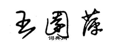 朱錫榮王園萍草書個性簽名怎么寫