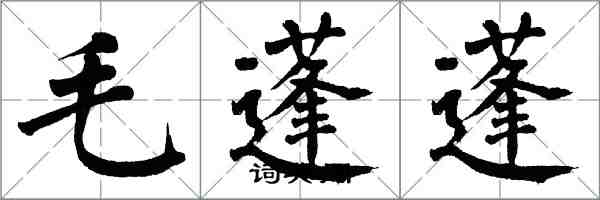 翁闓運毛蓬蓬楷書怎么寫