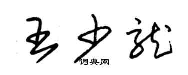 朱錫榮王少龍草書個性簽名怎么寫