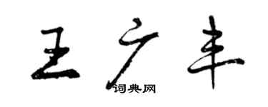 曾慶福王廣豐行書個性簽名怎么寫