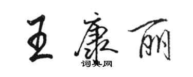 駱恆光王康麗行書個性簽名怎么寫