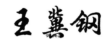 胡問遂王冀鋼行書個性簽名怎么寫