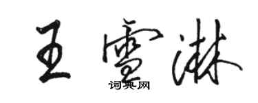 駱恆光王雪淋行書個性簽名怎么寫