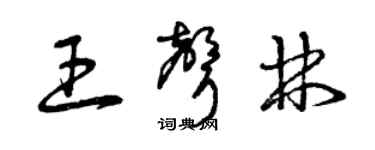 曾慶福王聲林草書個性簽名怎么寫