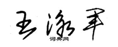 朱錫榮王泳軍草書個性簽名怎么寫