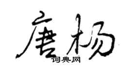 曾慶福唐楊行書個性簽名怎么寫