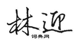 駱恆光林迎行書個性簽名怎么寫