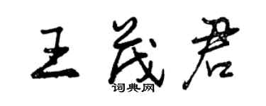 曾慶福王茂君行書個性簽名怎么寫