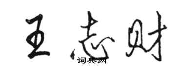 駱恆光王志財行書個性簽名怎么寫