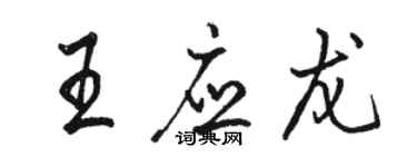 駱恆光王應龍行書個性簽名怎么寫