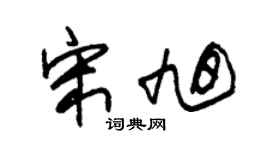 朱錫榮宋旭草書個性簽名怎么寫
