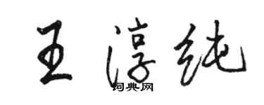 駱恆光王淳純行書個性簽名怎么寫